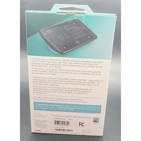 Motorola Moto Smart Speaker With Alexa Hands Free Audio New Opened Box - Picture 3 of 5